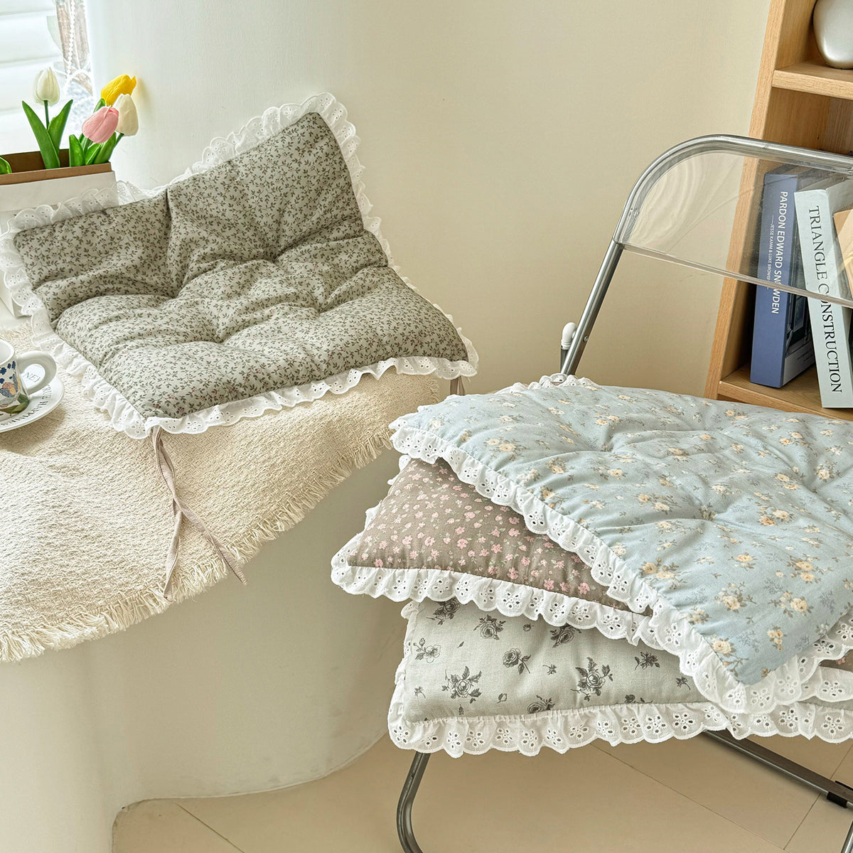 Simple Chair Cushion, Polyester Cover, PP Cotton Filling